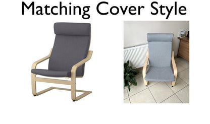 Custom Made Poang Armchair Cover - Ikea Poäng Chair Cushion Slipcover, Upholstery Fabric Seat Pads (ONLY COVER)