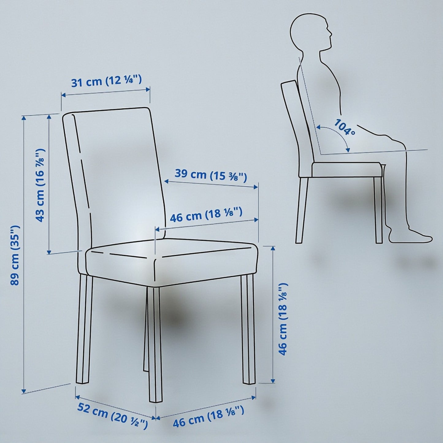 Custom Made KÄTTIL Chair Cover - Kattil Dining Chair Slipcover, Replacement Cover & Chair Protector