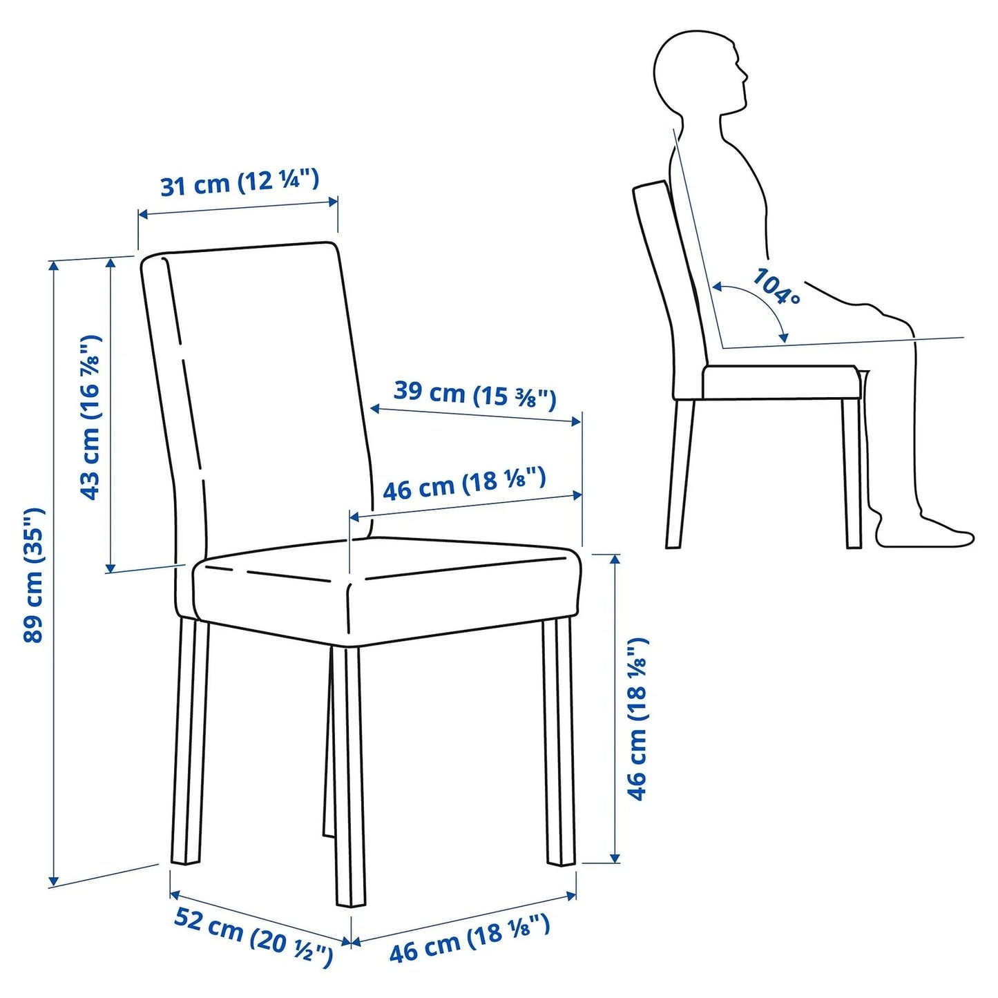 Custom Made KÄTTIL Chair Cover - Kattil Dining Chair Slipcover, Replacement Cover & Chair Protector