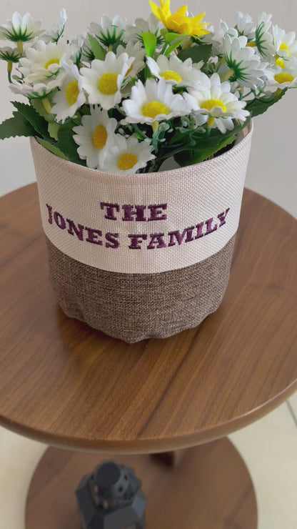 Personalized Fabric Plant Pot Covers - Custom Flower Pot Cases, Plant Holders, and Decorative Pots Covers