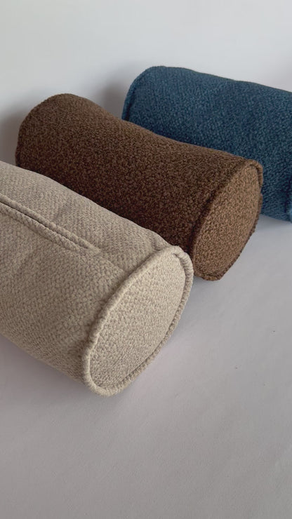 Custom Bolster Pillow Cover - Round Neckroll, Indoor Sofa & Throw Pillow, Custom Size Decorative Bolster