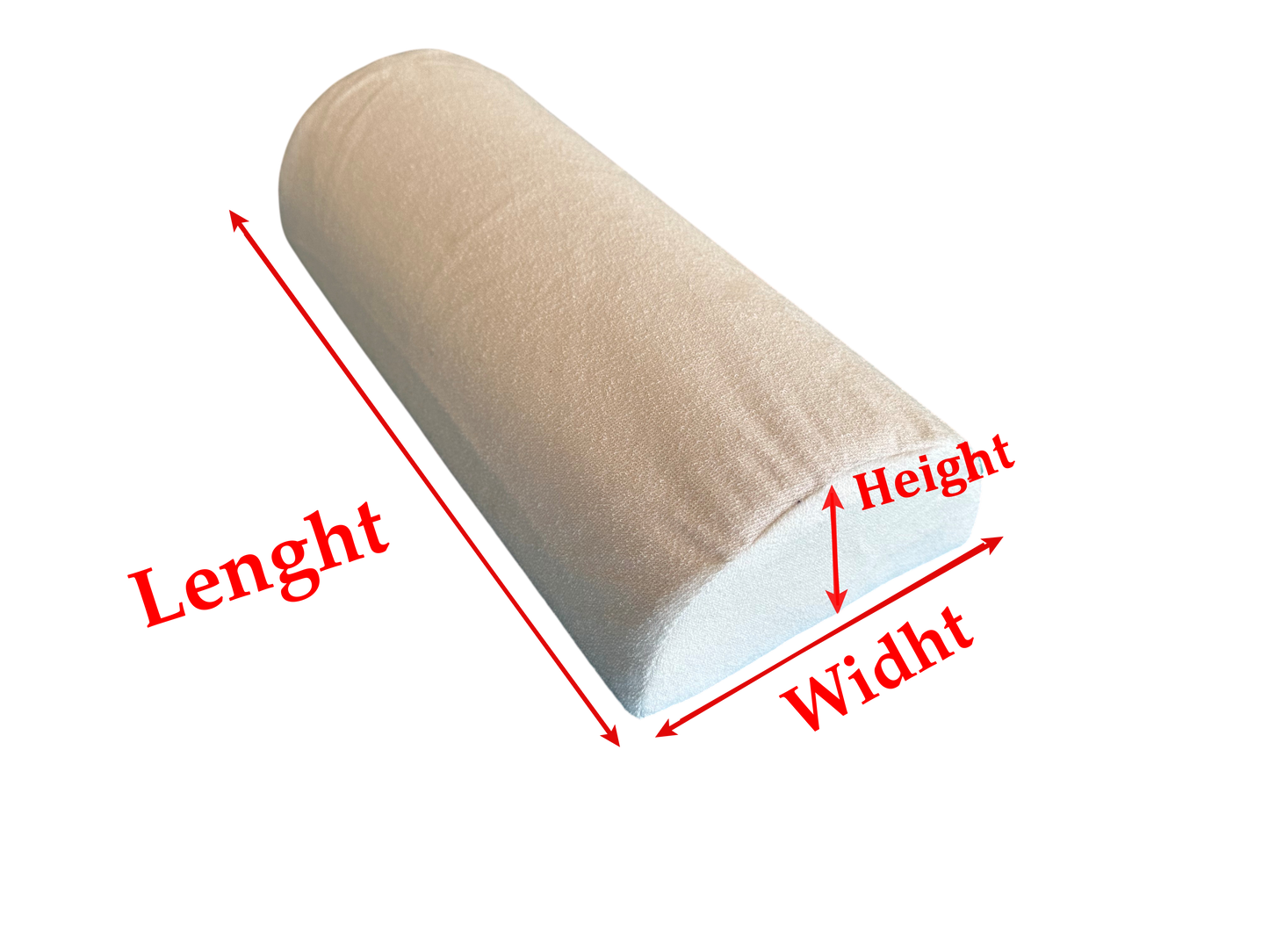 Custom Waterproof Half Moon Pillow Cover - Semi-Round Leg & Knee Support Bolster Case